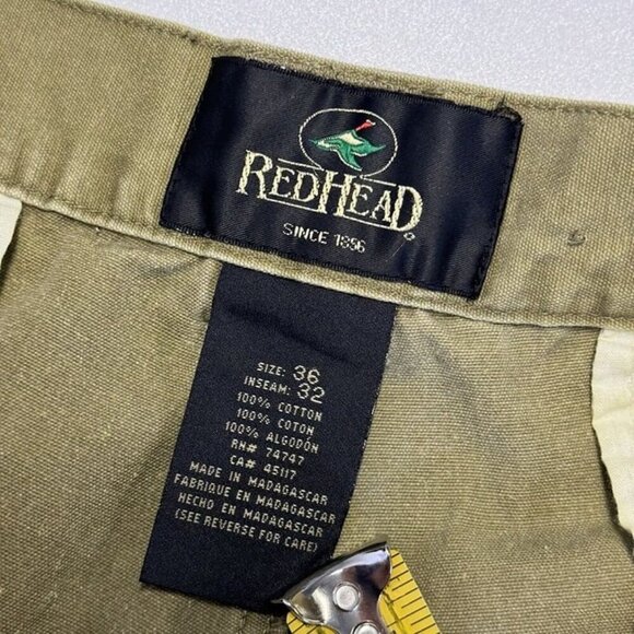 Vintage Redhead Zip Off Cargo Pants Mens 36x32 Green Outdoor Hiking - Picture 3 of 12